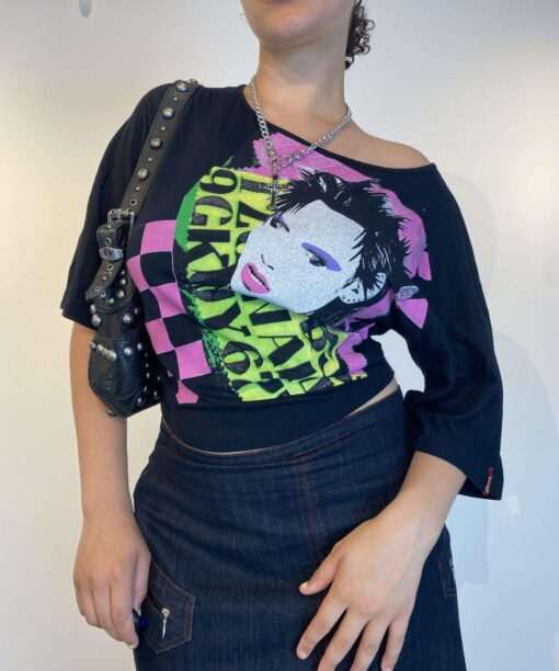 y2k 80s print Miss Sixty graphic print top