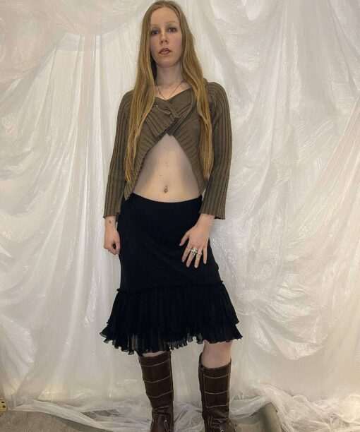 Alternative view of Vintage Sheer Midi Skirt Size M