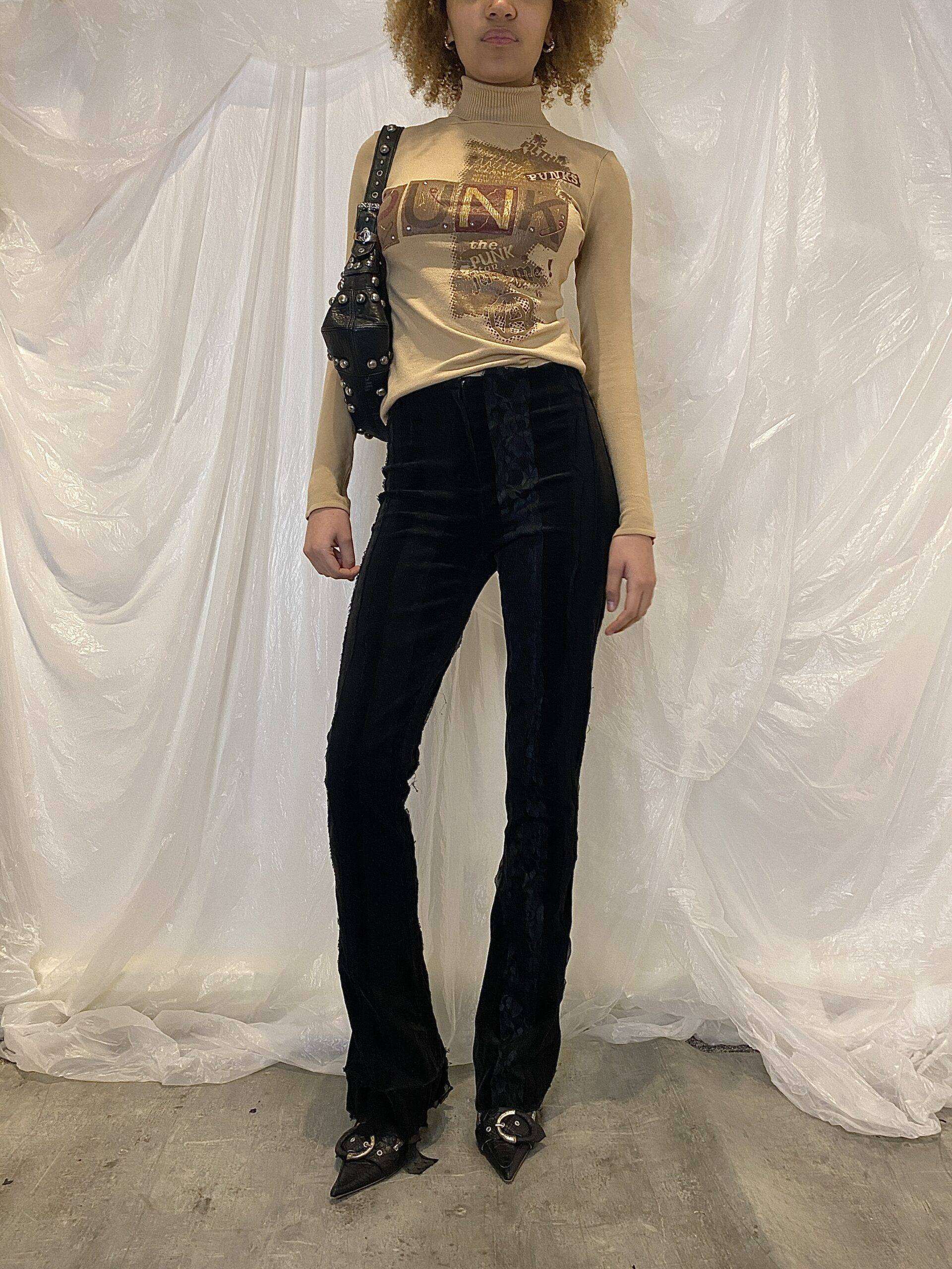 Vintage Alexander McQueen Lace Flared Trousers Size XS/S