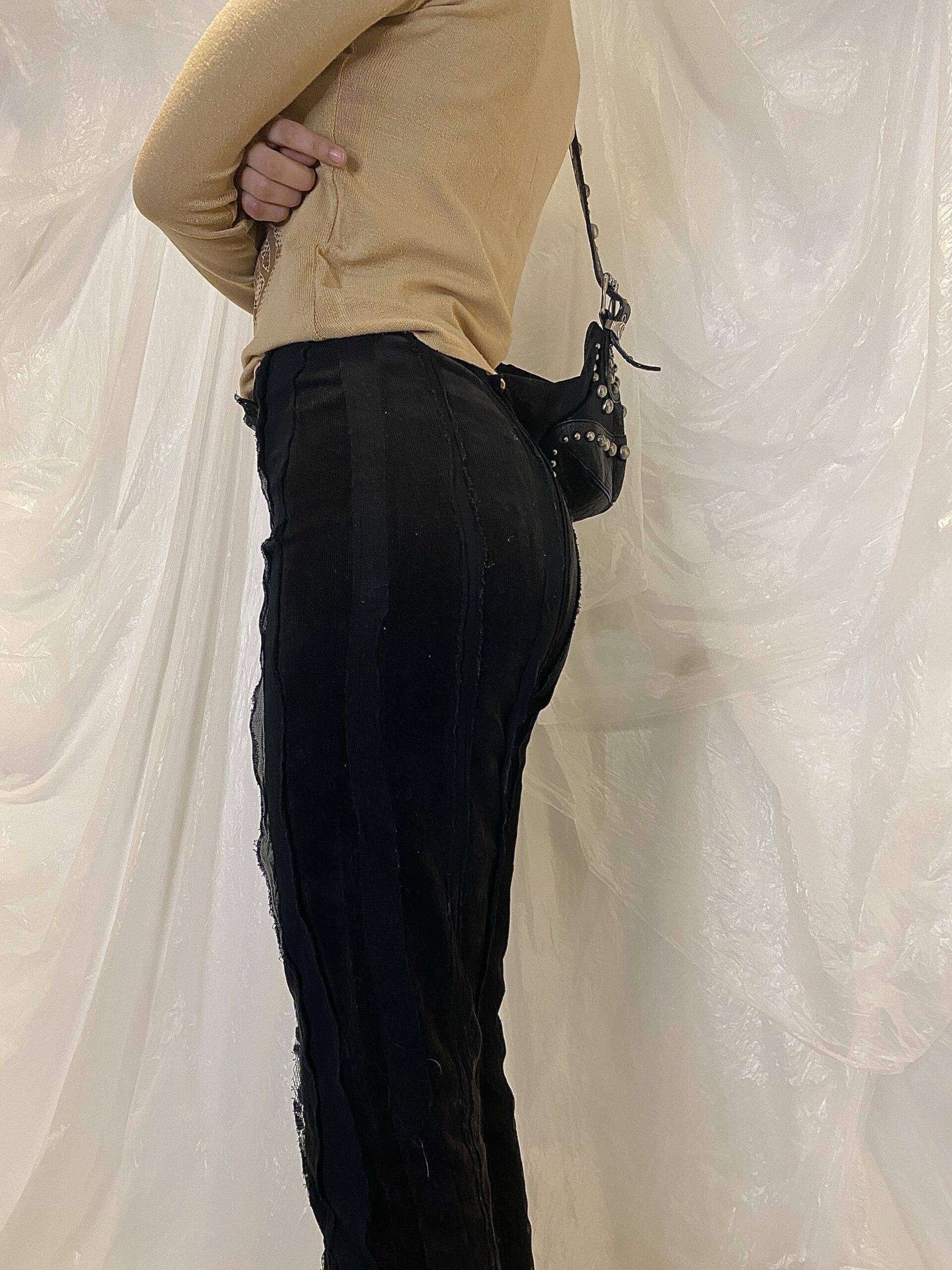 Vintage Alexander McQueen Lace Flared Trousers Size XS/S - Image 2