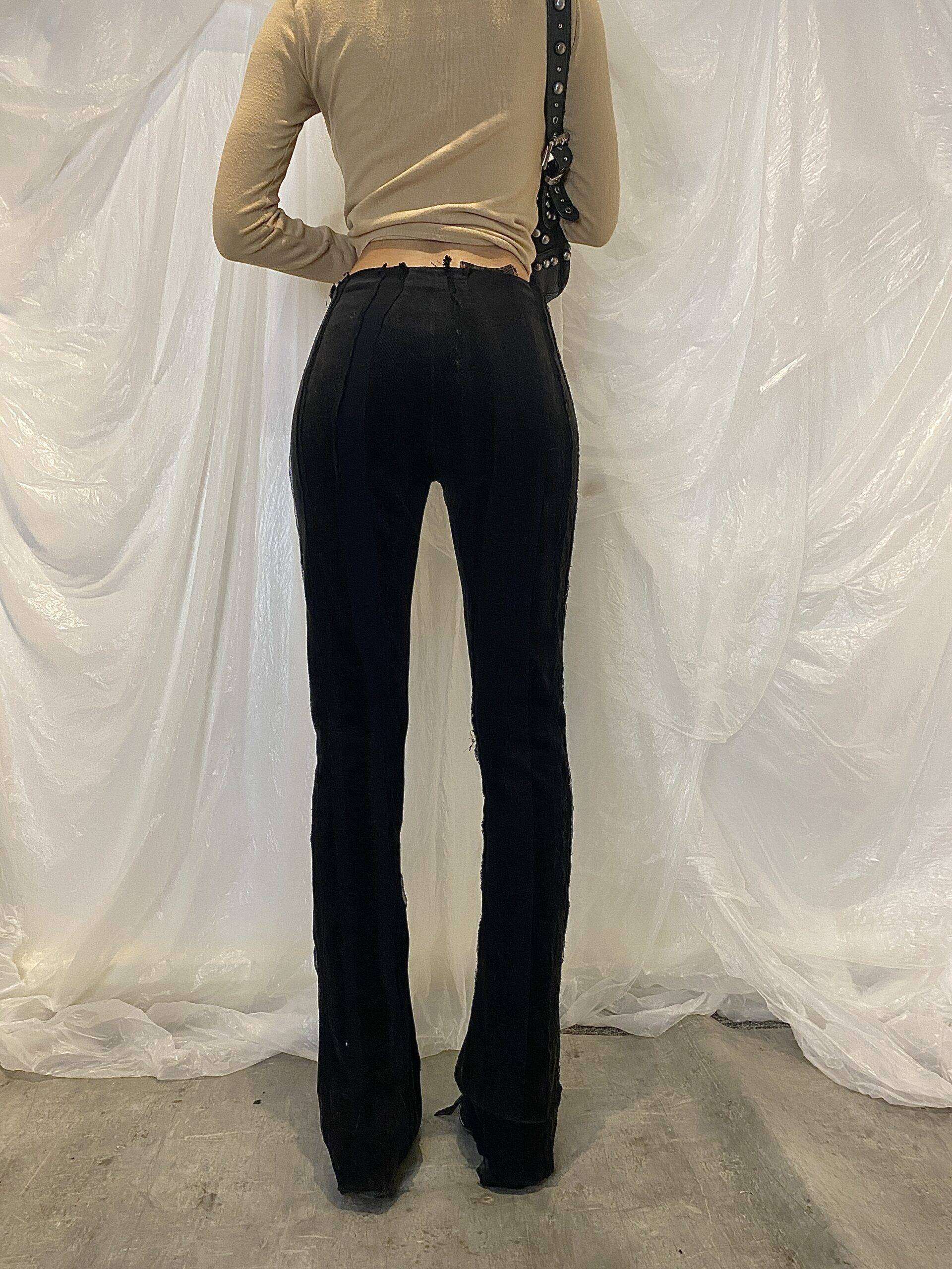 Vintage Alexander McQueen Lace Flared Trousers Size XS/S - Image 3