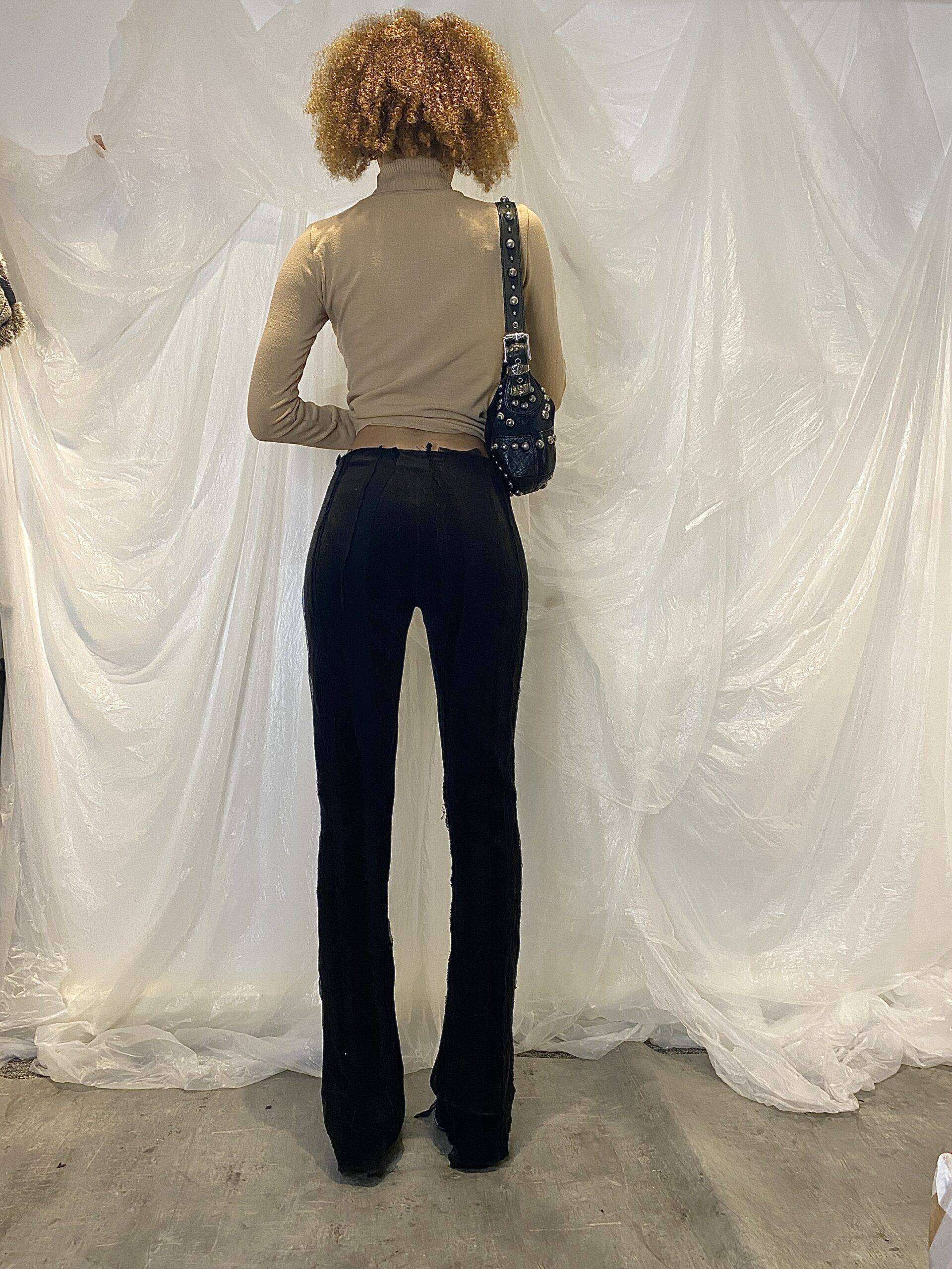Vintage Alexander McQueen Lace Flared Trousers Size XS/S - Image 6