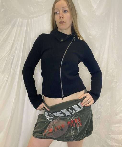 Alternative view of 90s Utility Dual Zip Knit Jumper Size S