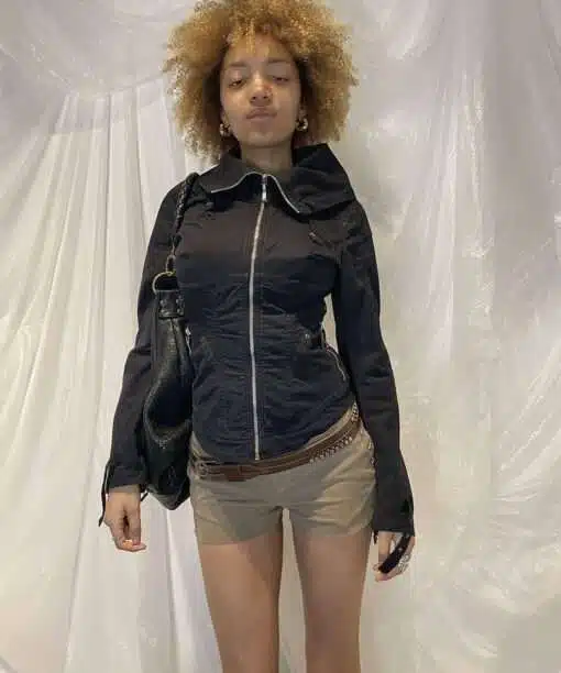 Vintage Diesel Archive Black Cropped Jacket (XS)