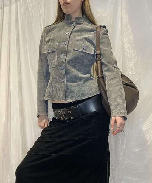 Vintage Deadstock Military Italian Leather Jacket (S)