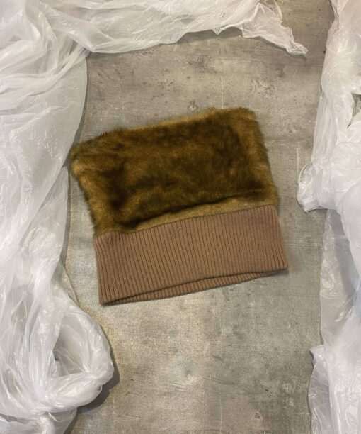 Alternative view of Faux Fur Mini Skirt (S/M) / Y2K Fur Bandeau Top (L)