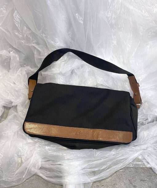Vintage Armani Jeans Black Utility Belt Bag (S/M)
