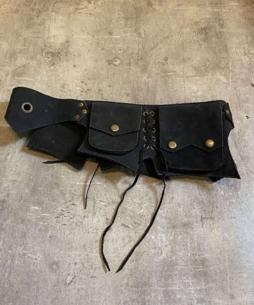 Deadstock Suede Black Utility Belt (S/M-L/XL)