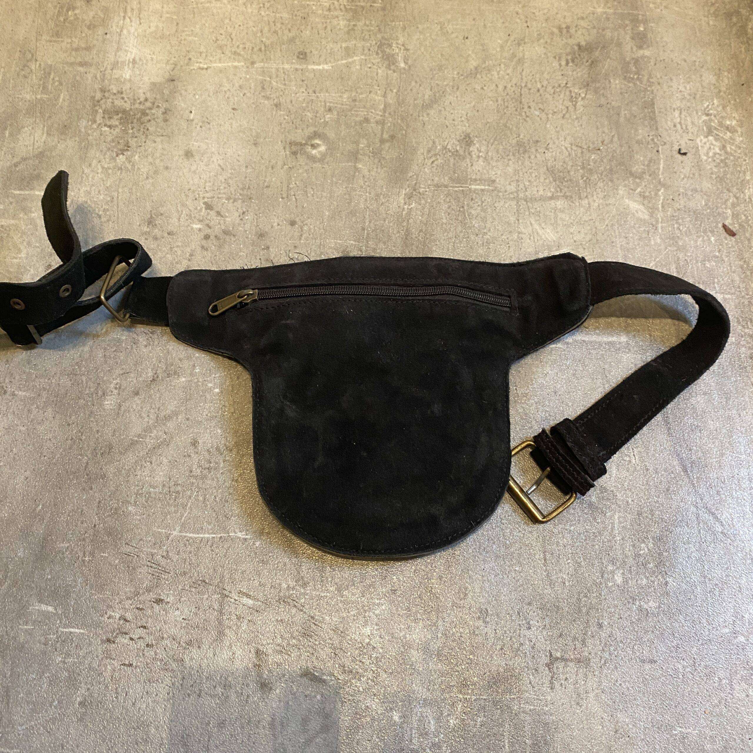 Deadstock Black Pony Fur Suede Utility Belt (S-XL) - Image 5