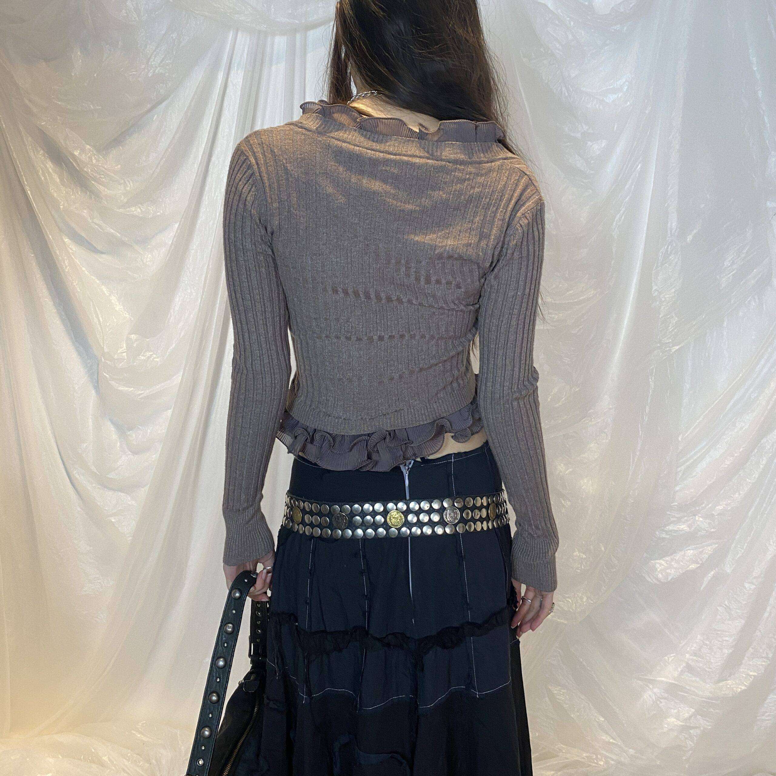 Vintage Ruffle Bolero Cardigan (XS) - Image 2