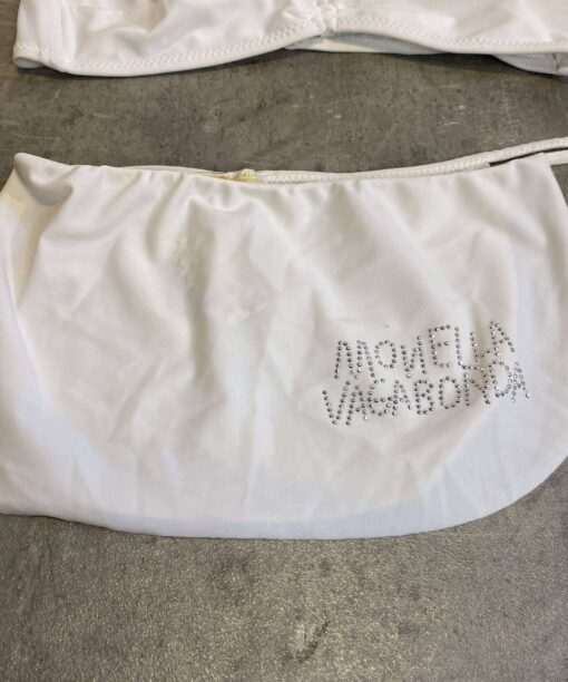 Alternative view of Deadstock Italian Swimwear White Top and Wrap Skirt (XS)