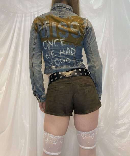 Alternative view of Y2K Miss Sixty 'SEX' Cropped Denim Jacket (S)