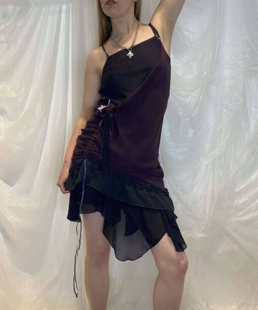 Alternative view of Vintage Cop Copine Asymmetrical Sheer Dress (S)