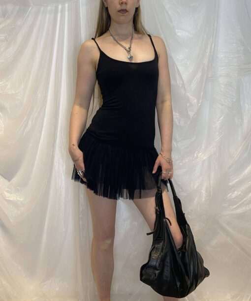 Alternative view of Vintage Tank Mesh Tutu Coquette Mini Dress (XS/S)