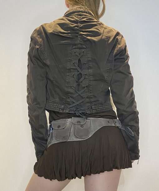 Vintage Lace-up Back Utility Jacket (M/L) - Image 4