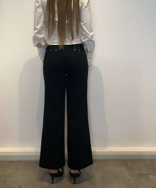 Vintage 90s Guess Pinstripe Bootcut Trousers (S/M) - Image 5