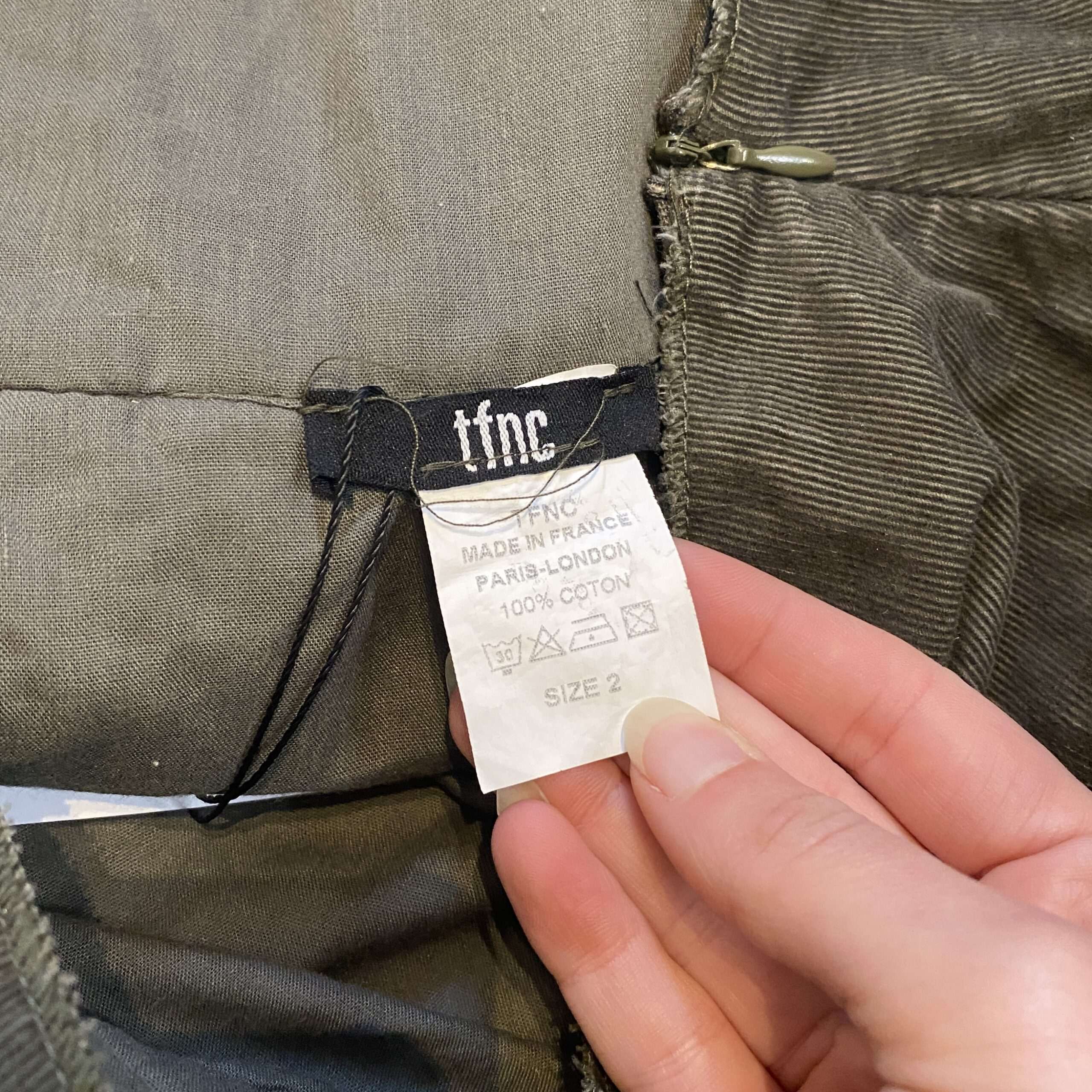 Vintage Khaki Bubble Skirt with bow (S/M) - Image 5