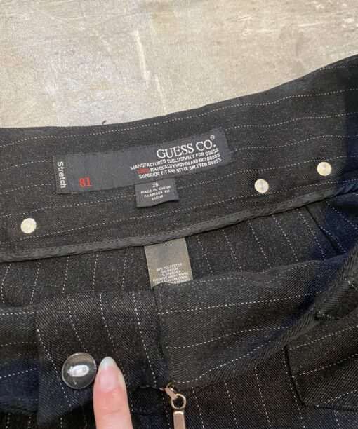 Vintage 90s Guess Pinstripe Bootcut Trousers (S/M) - Image 7