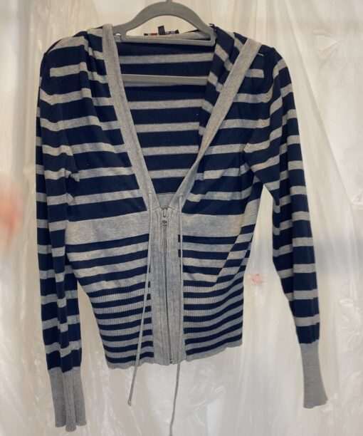 SALE ITEM Vintage Striped Hooded Top (S)