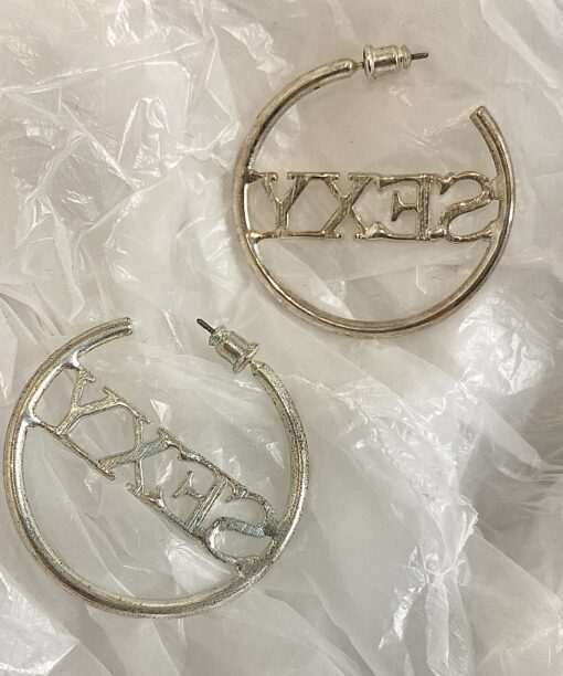 Alternative view of 'Sexy' Y2K Hoop Earrings