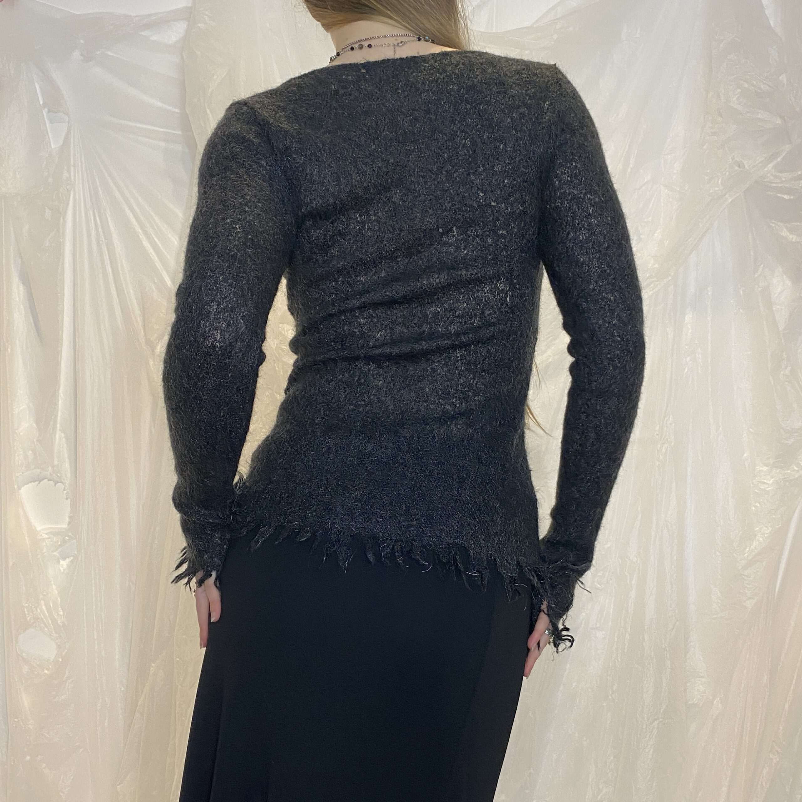 Vintage Italian Gothic Mohair Knit (S) - Image 4