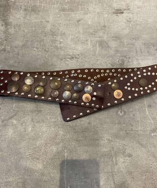 Vintage Boho Chic Leather Statement Belt (S/M-L)