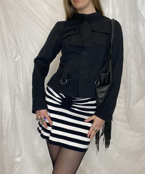 Vintage Grunge Military Jacket (S/M) - Image 4