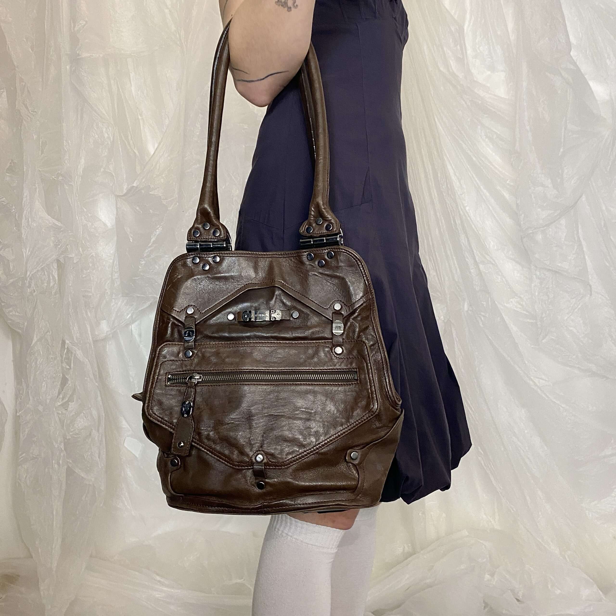 Vintage Diesel Leather Bag - Image 2