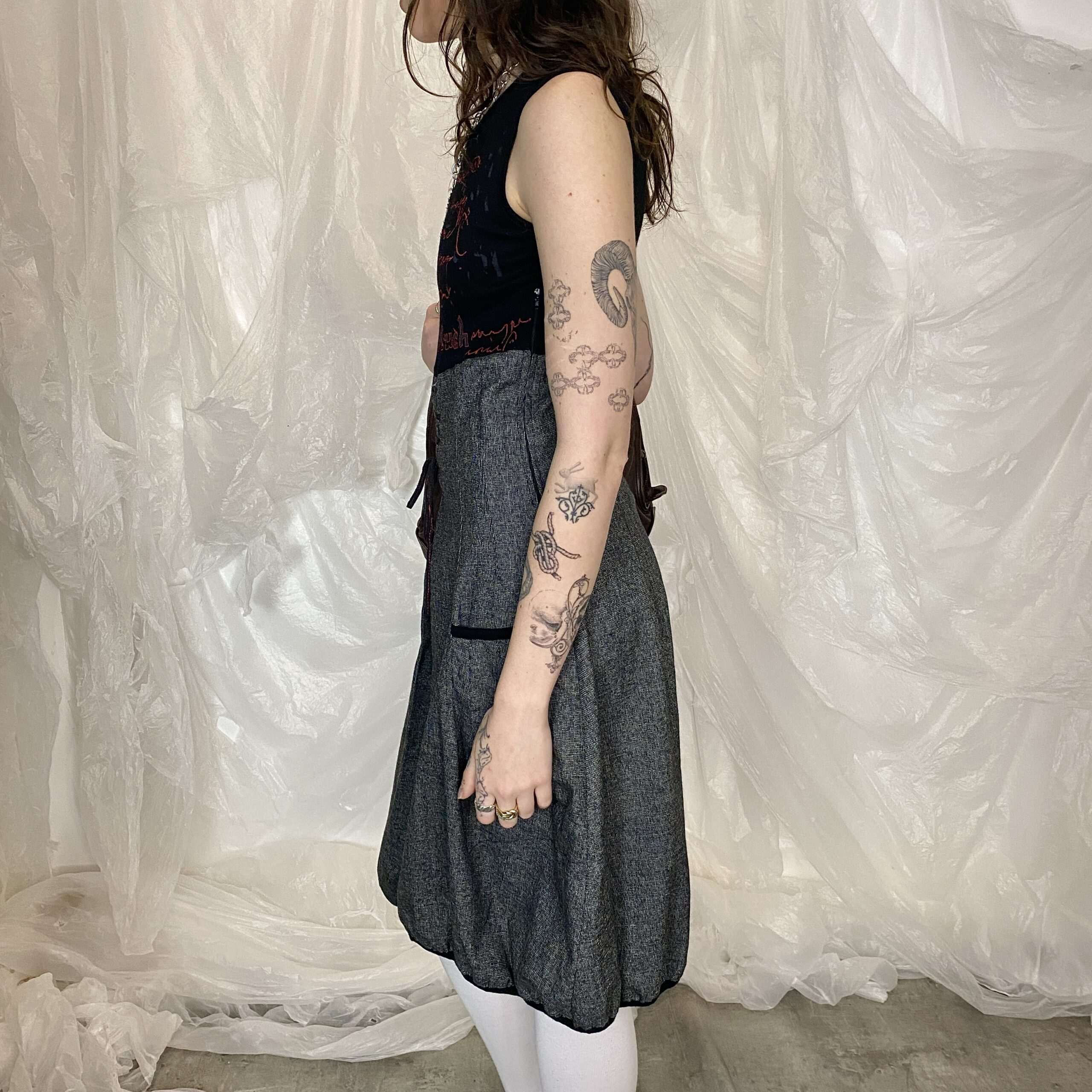 Vintage Parisian Bubble Dress (S) - Image 4