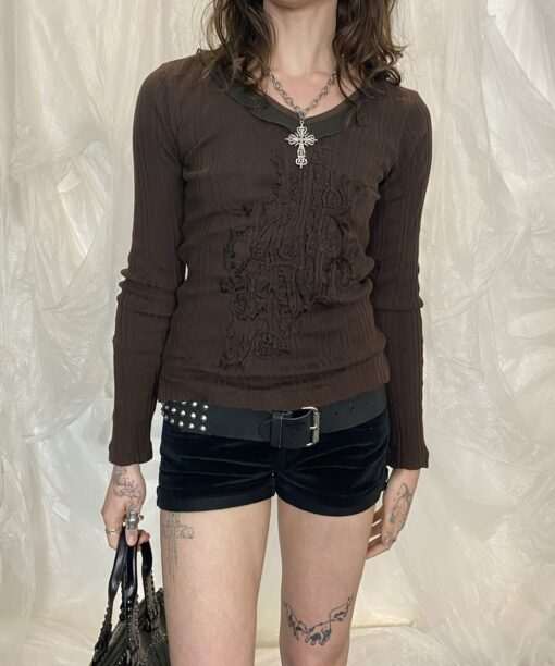 Alternative view of Vintage Italian Ruffle Coquette Long sleeve (S)