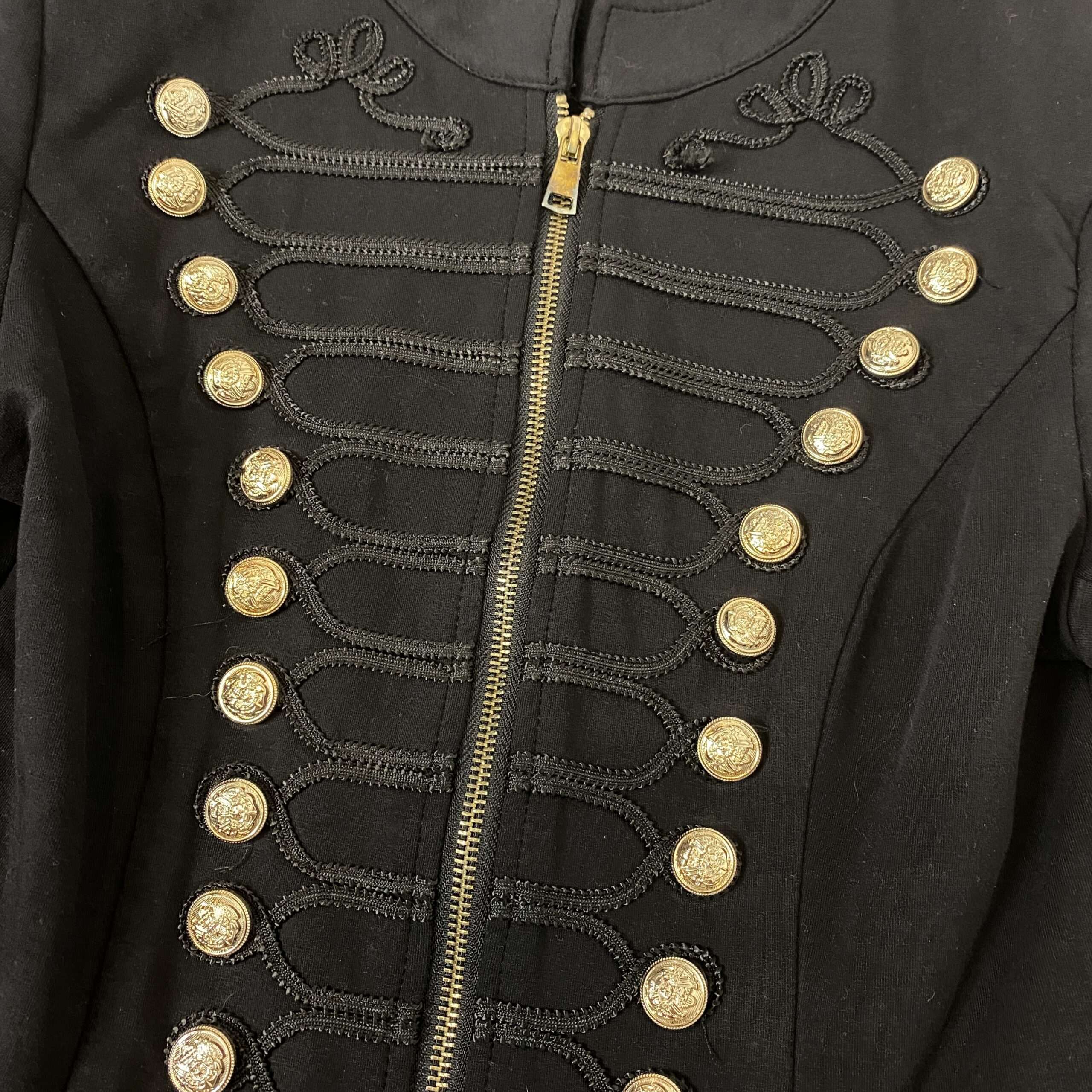 Grunge Military Cropped Jersey Jacket (S/M) - Image 3