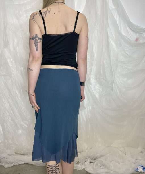 Vintage Whimsygoth Mesh Midi Skirt (S) - Image 5