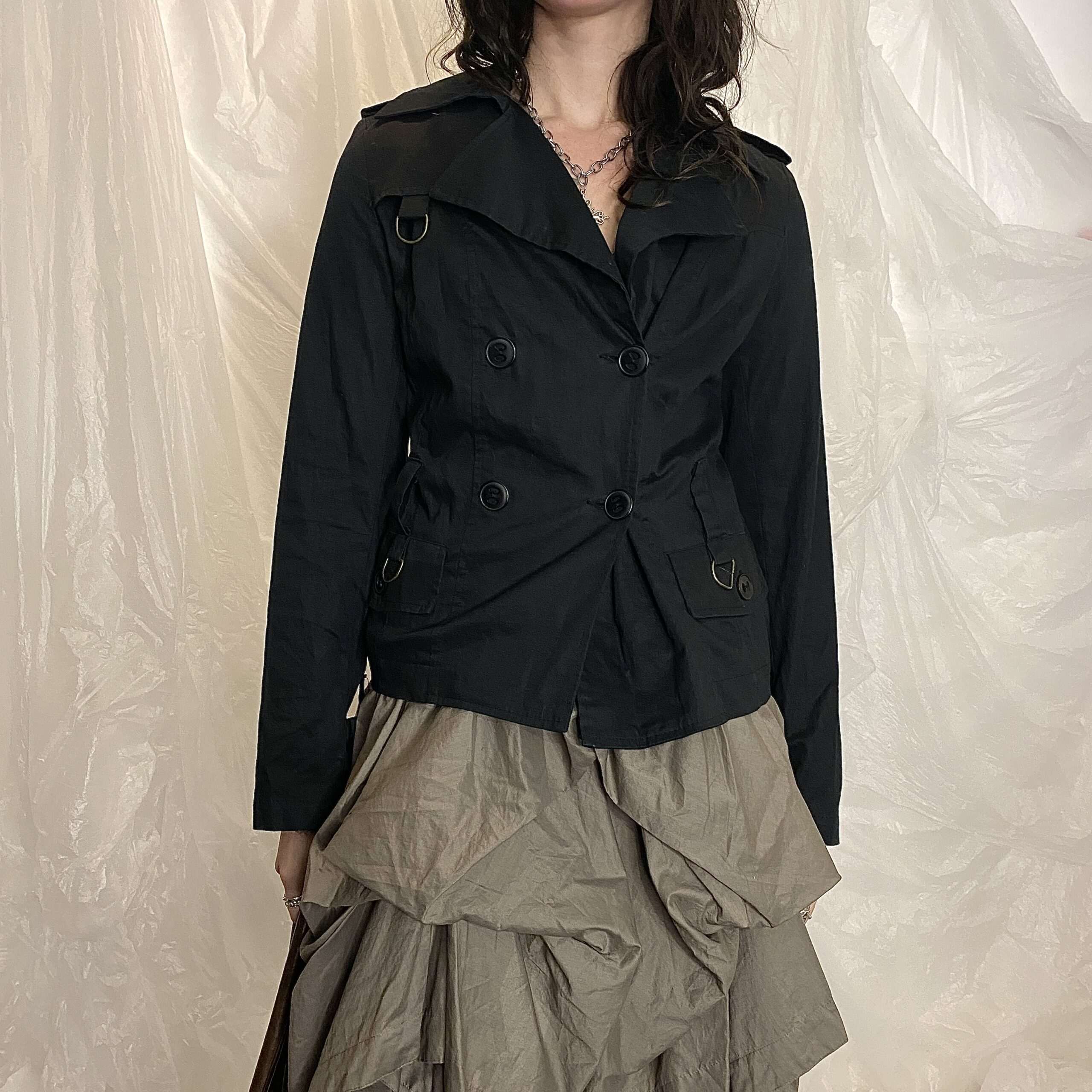 Vintage Gothic Double Breasted Jacket (S/M) - Image 4