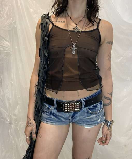 Alternative view of Vintage Whimsygoth Sheer Cami Top (XS/S)