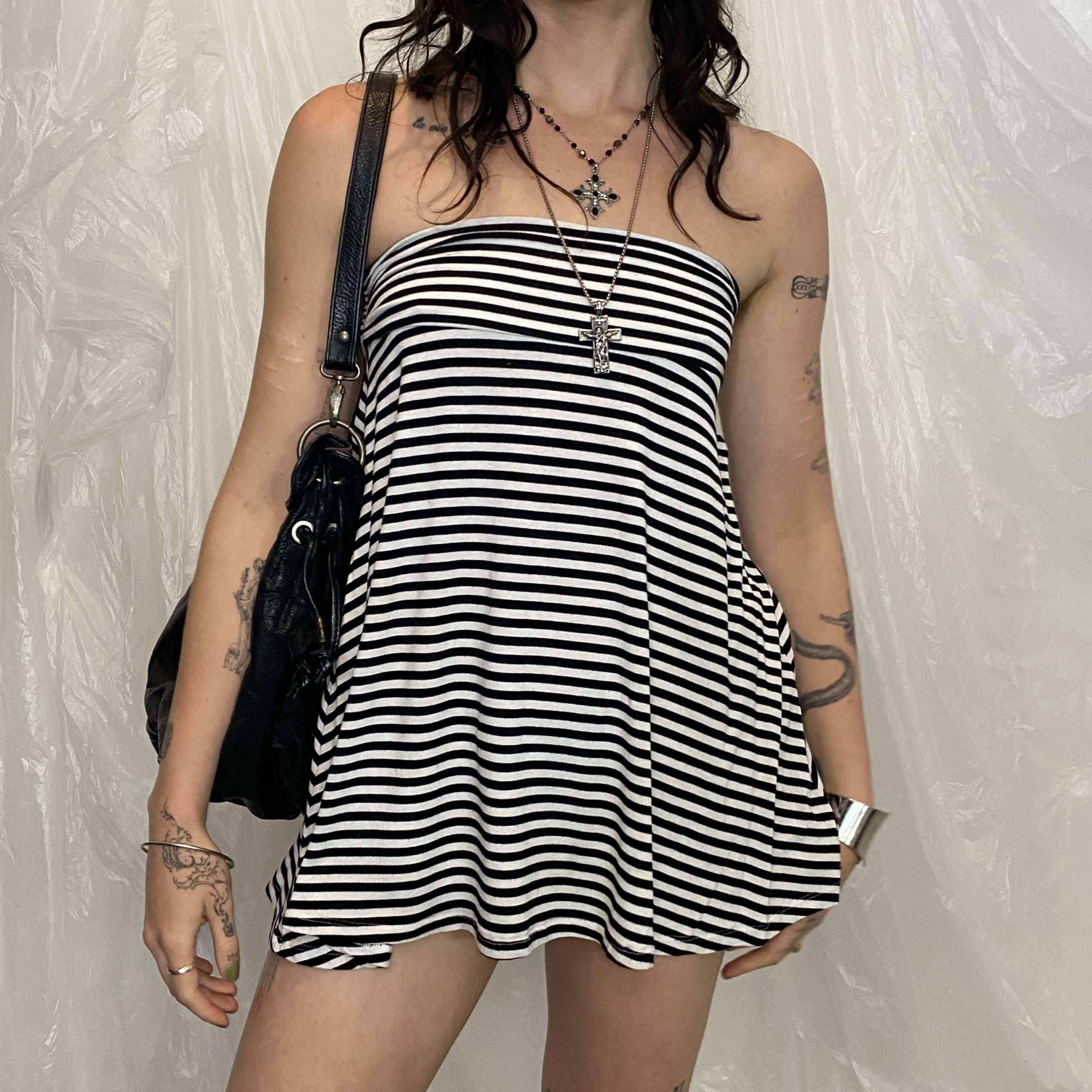 Striped Bandeau Top Skirt 2 in 1 (S)