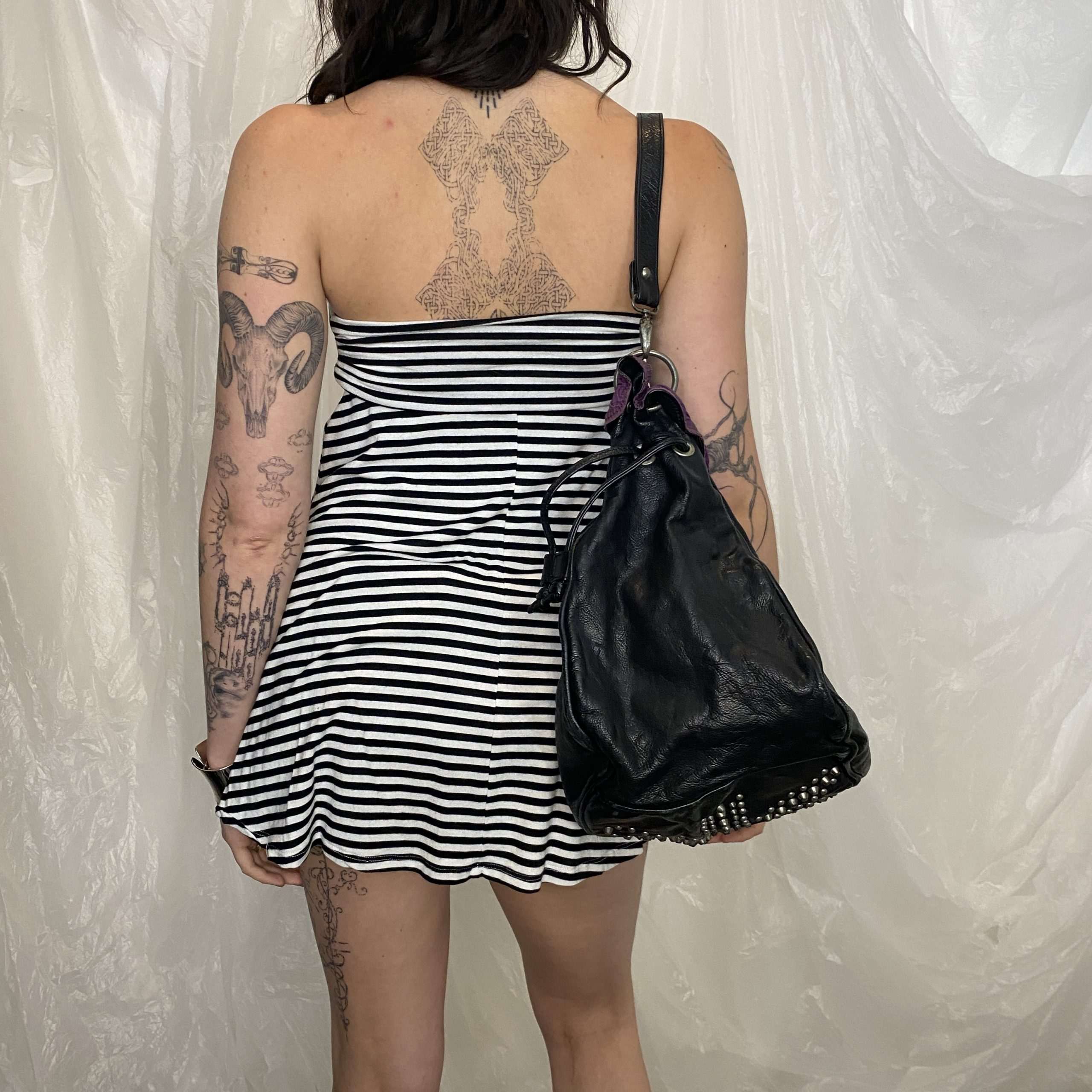 Striped Bandeau Top Skirt 2 in 1 (S) - Image 4