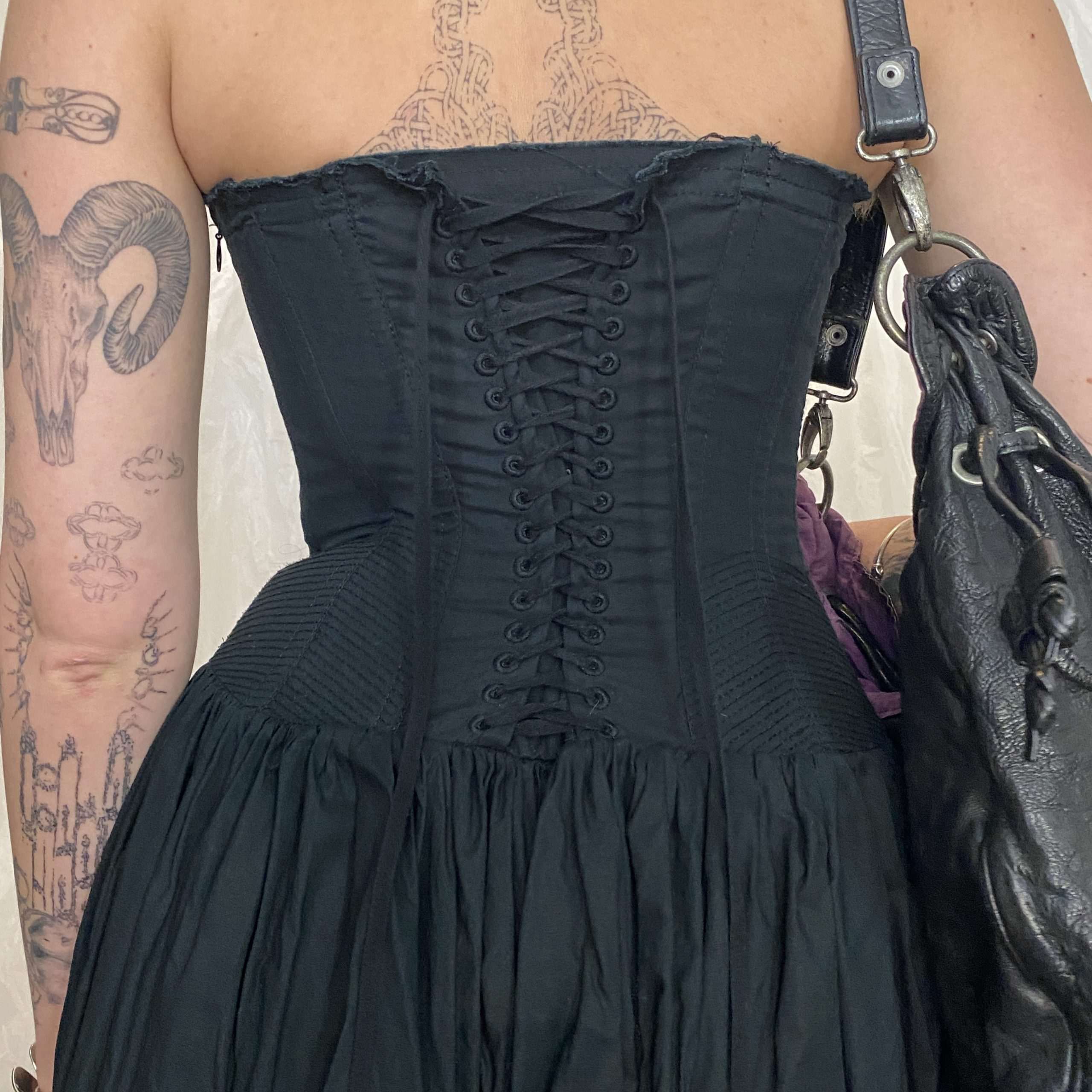 Vintage All Saints Corseted Lace Up Dress (XS) - Image 3