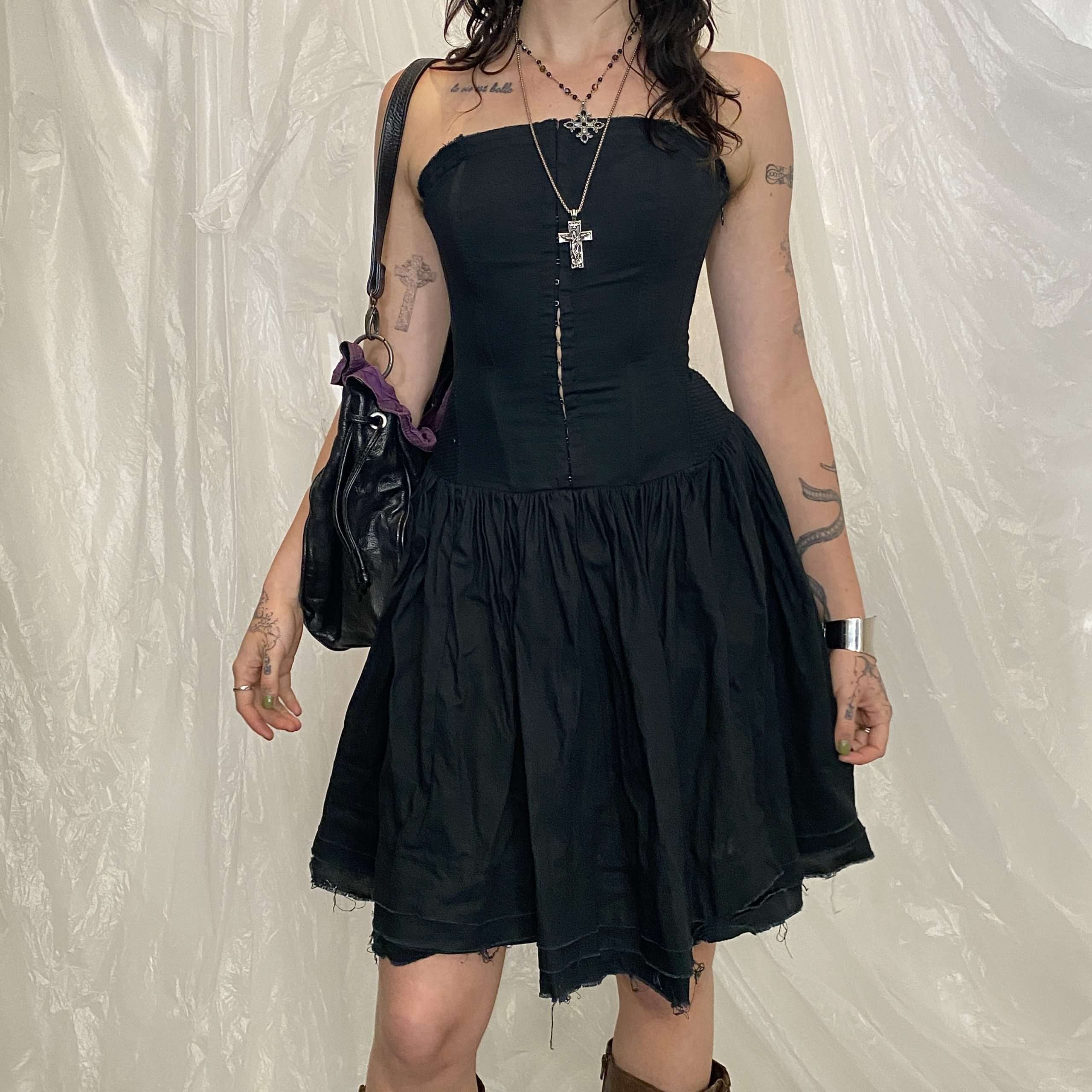Vintage All Saints Corseted Lace Up Dress (XS) - Image 6