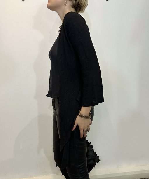 Vintage Sheer Knit Wrap Cardigan (XS/S) - Image 4