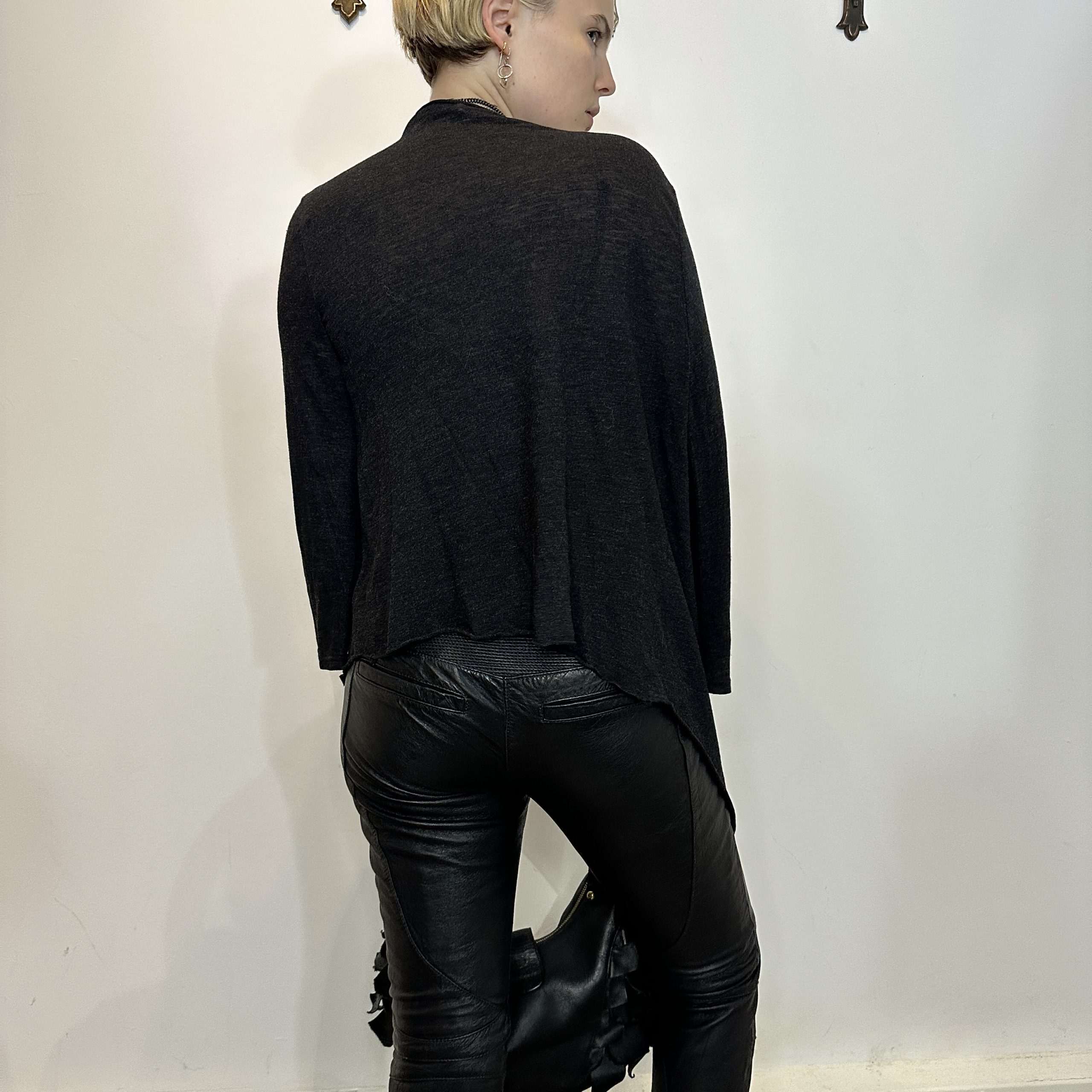 Vintage Sheer Knit Wrap Cardigan (XS/S) - Image 5