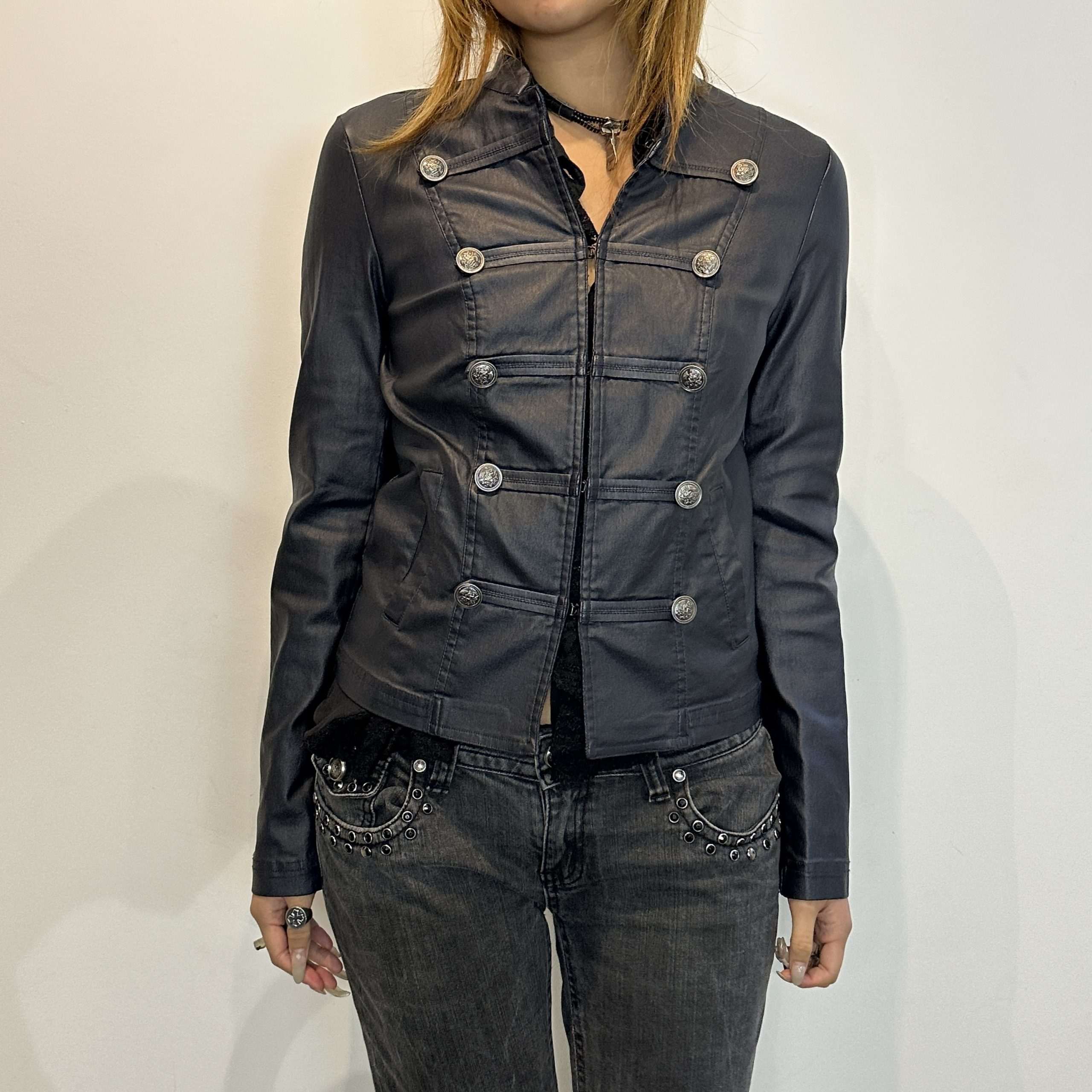 Vintage Military Double Breasted Jacket (S)