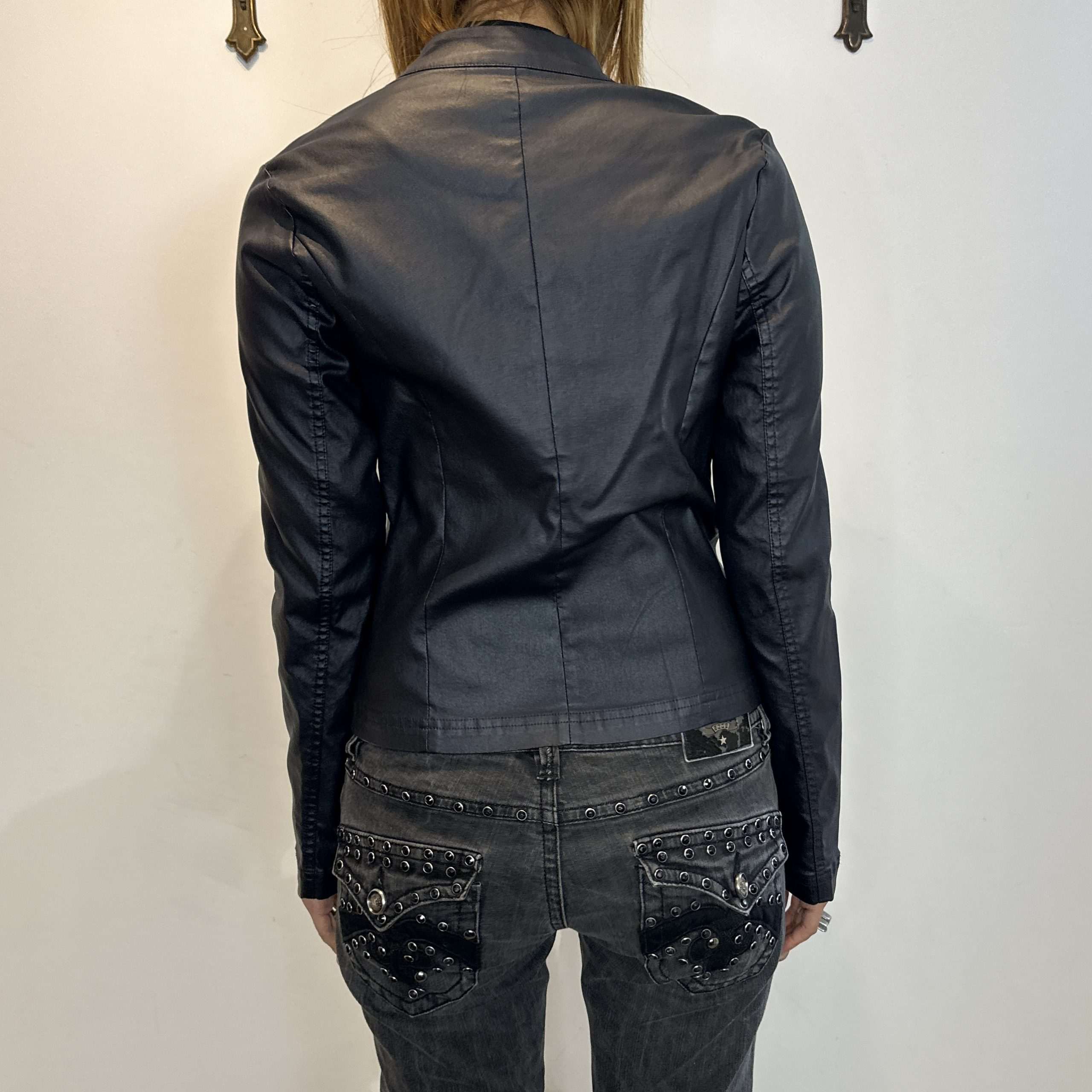 Vintage Military Double Breasted Jacket (S) - Image 5