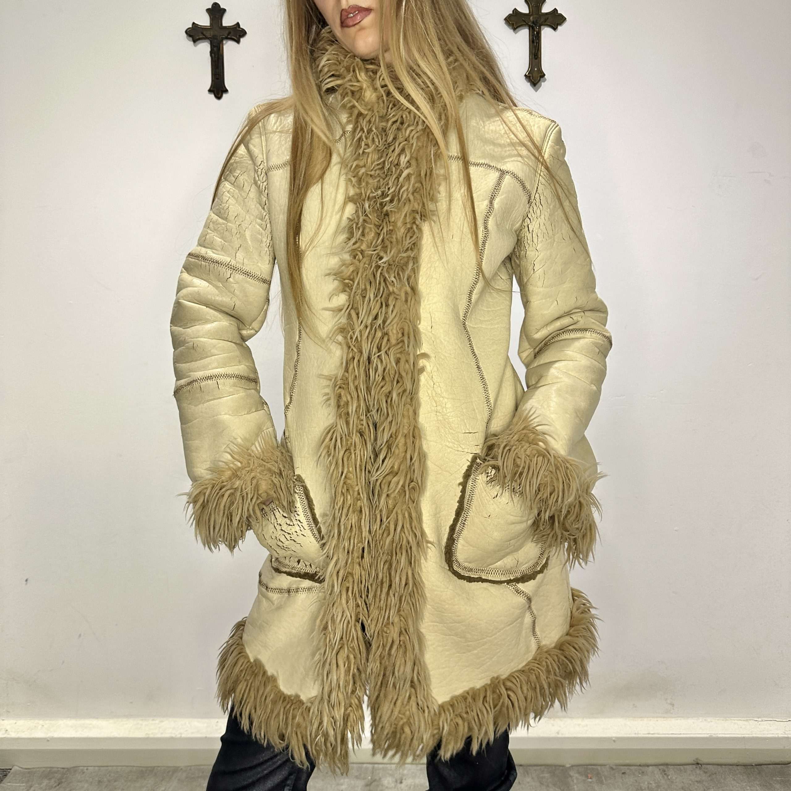 Y2K Vintage Miss Sixty Afghan Coat (S)