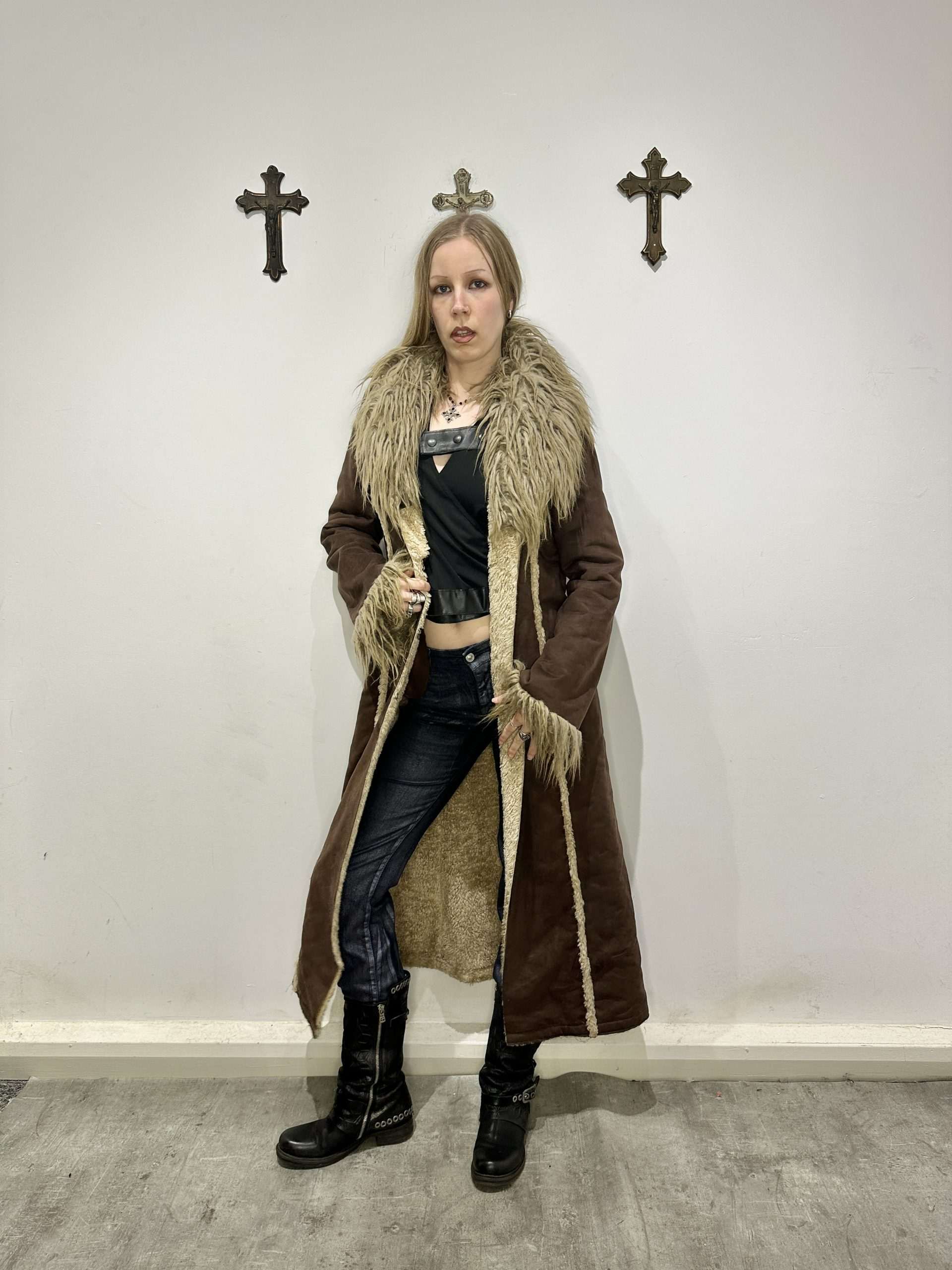 Y2K Miss Sixty Afghan Coat (S/M) - Image 5