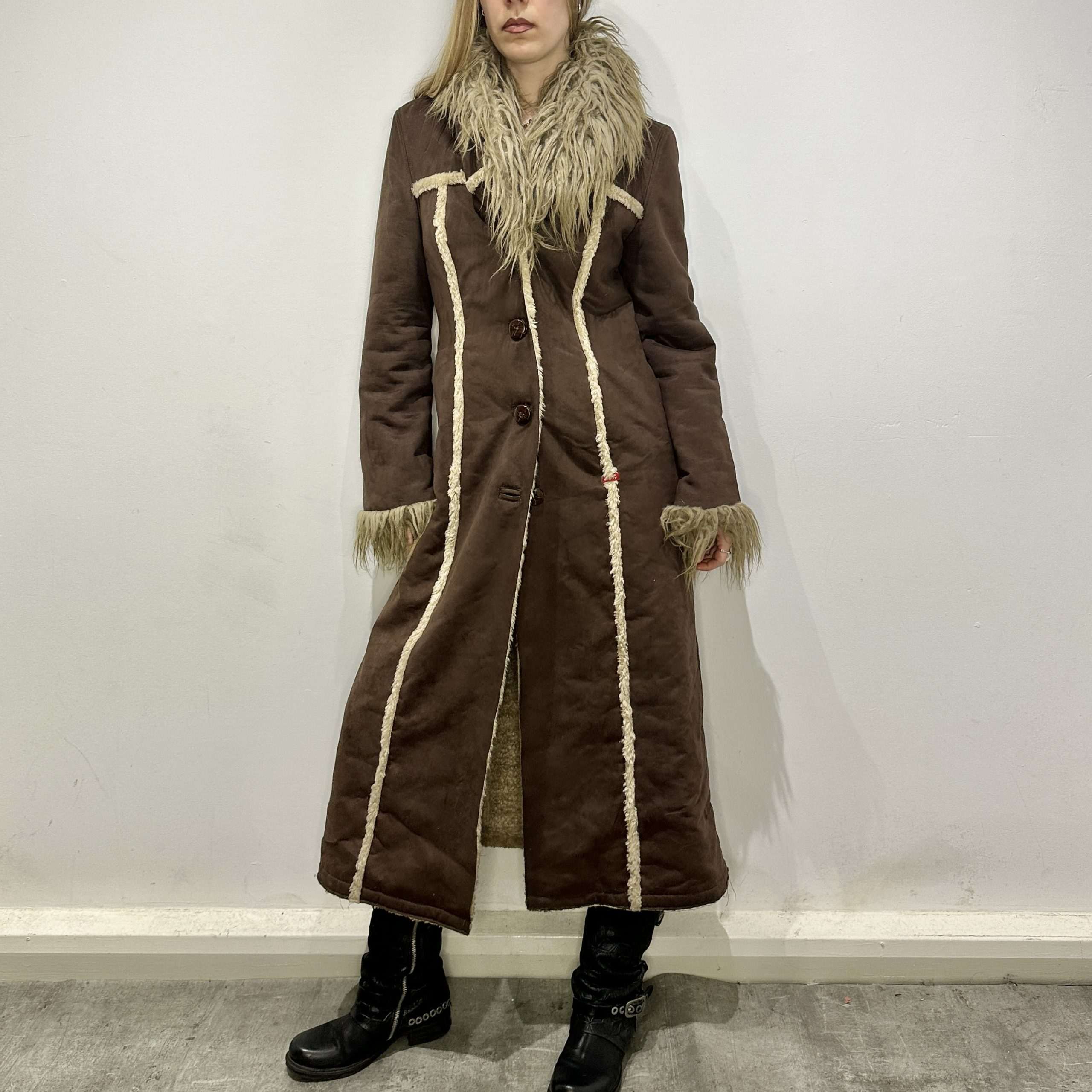 Y2K Miss Sixty Afghan Coat (S/M) - Image 2