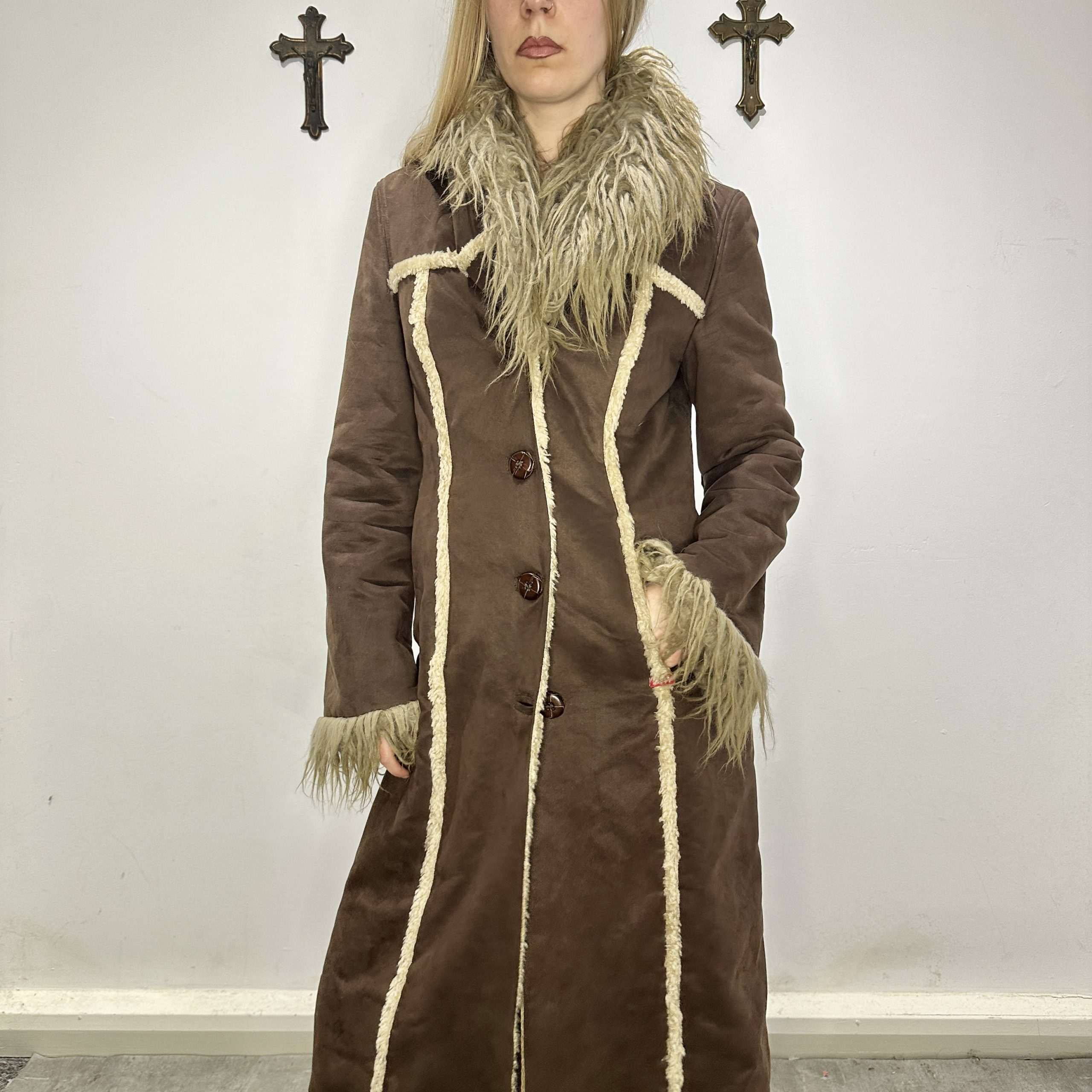 Y2K Miss Sixty Afghan Coat (S/M) - Image 3