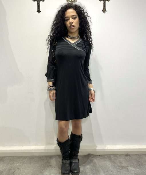 Vintage Cop Copine Striped Midi Dress (S/M)