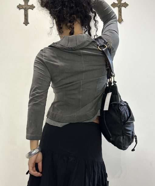 Vintage Gothic Clasp Front Corseted long Sleeve Jacket Top - Image 3