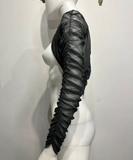 Alternative view of Vintage Italian Mesh Cropped Bolero Cardigan (S/M)