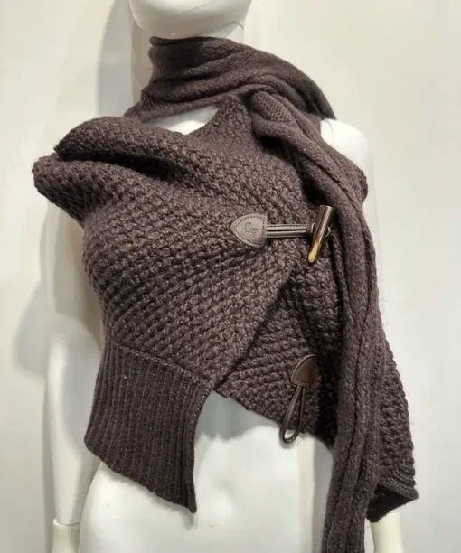 Vintage Cop Copine Wrap Avant Garde Knit Vest Gilet (S)